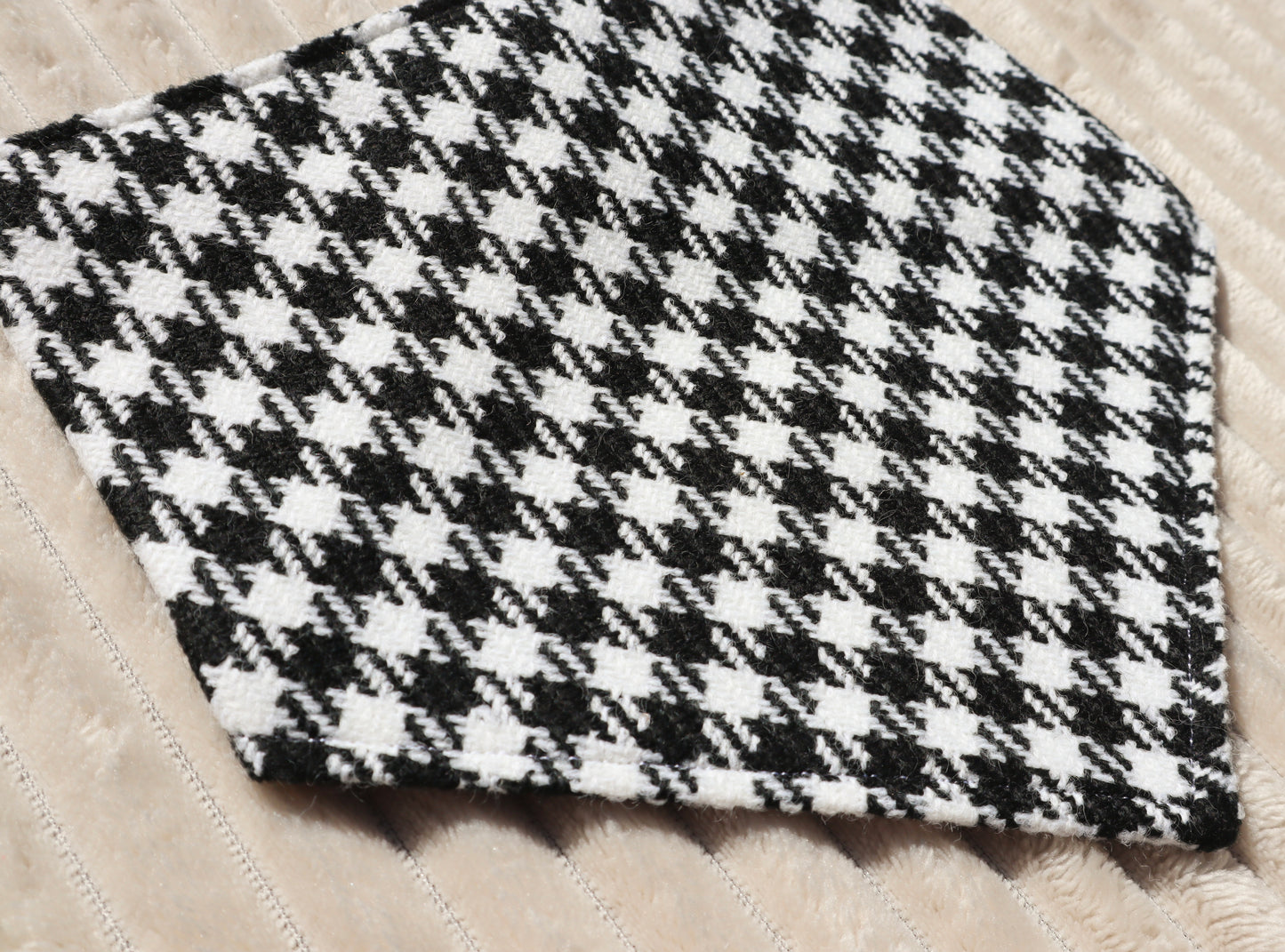 Black & White Houndstooth Bandana