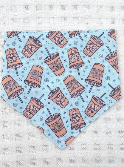 Blue I Love My Mom A Latte Bandana