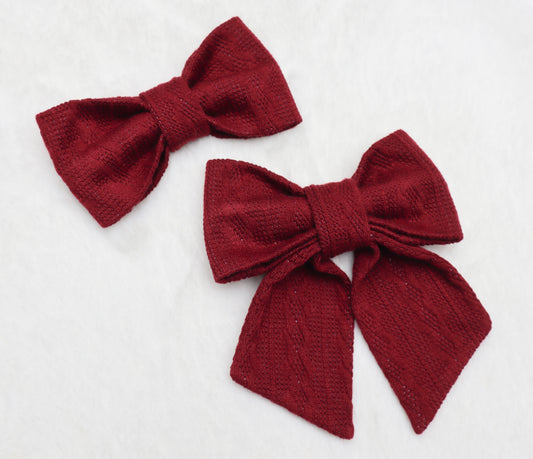 Merlot Sweater Weather Pet Bow
