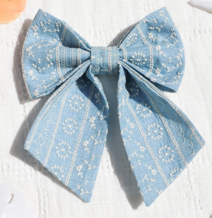 Coastal Blue Hair Bow
