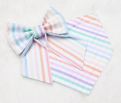 Party Stripes Pet Bow