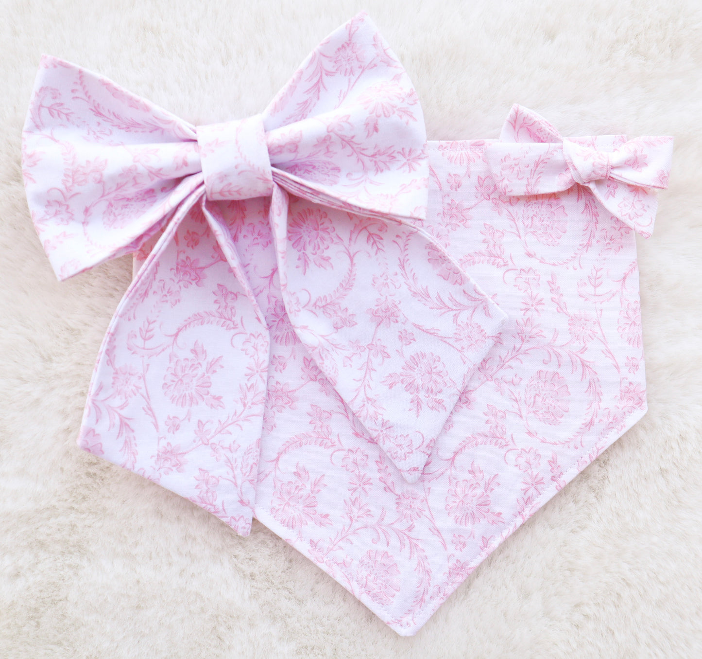 Pink Evelyn Fur Bow