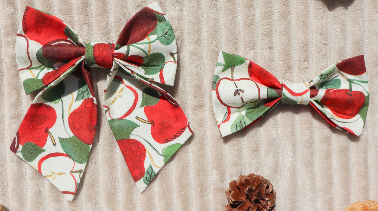 Apple Picking Pet Bow