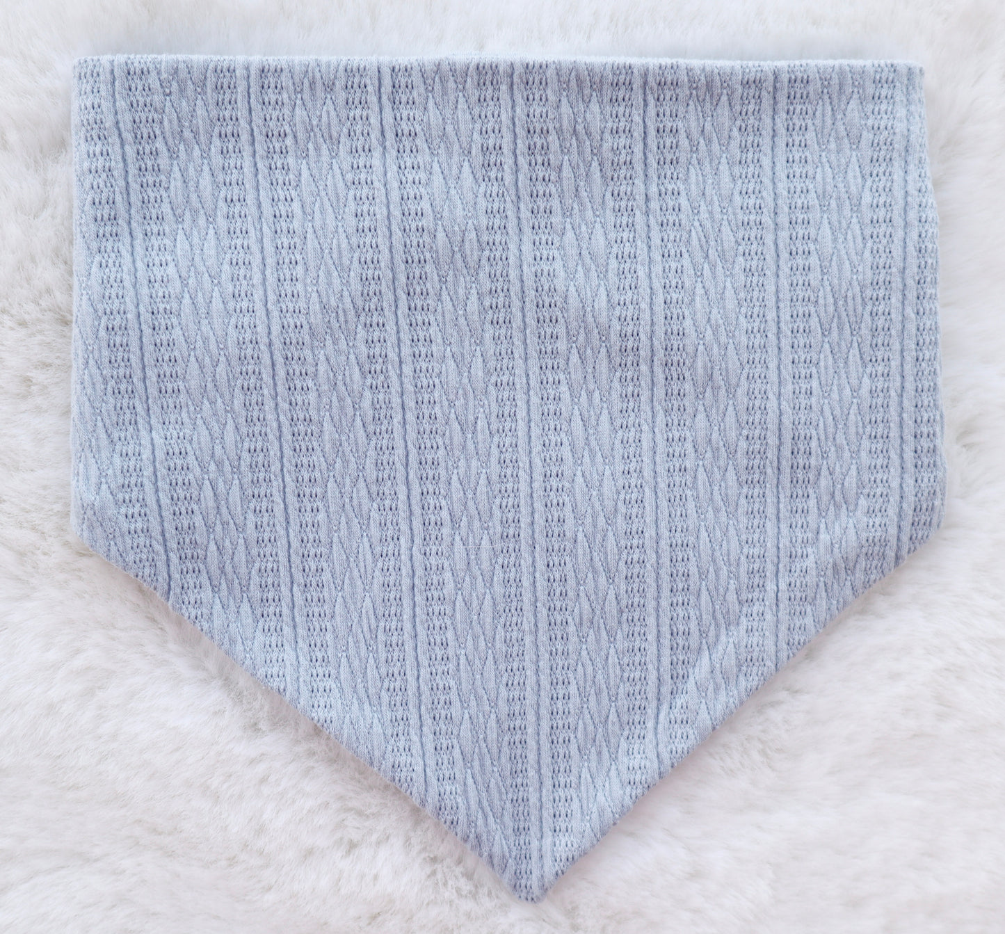 Powder Blue Ribbed Knit Bandana