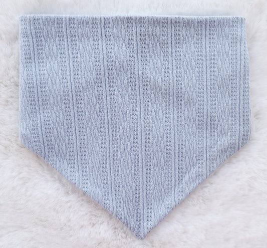 Powder Blue Ribbed Knit Bandana