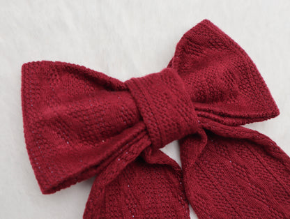 Merlot Sweater Weather Pet Bow