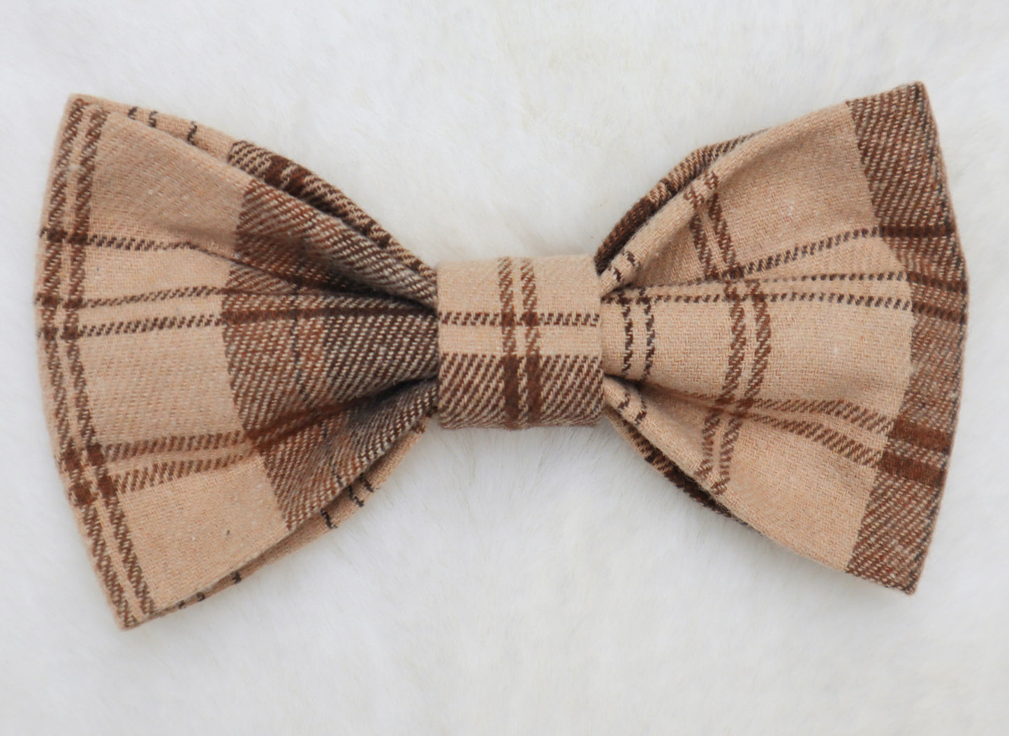 Espresso Plaid Pet Bow