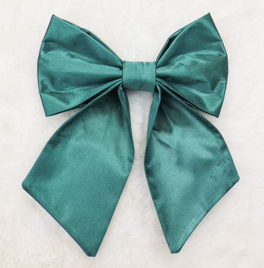 Emerald Satin Pet Bow