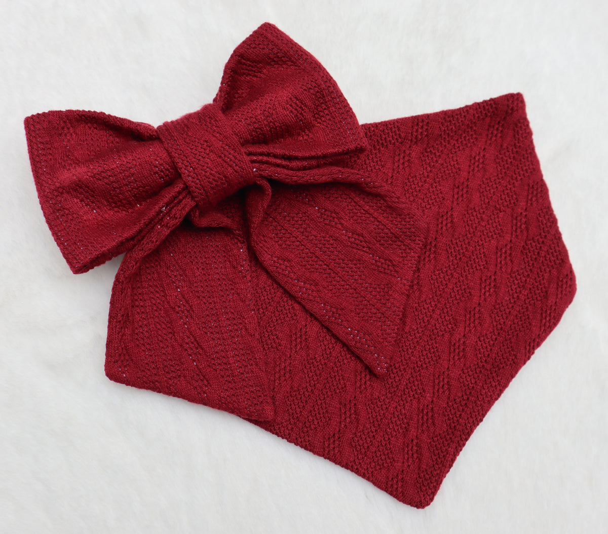 Merlot Sweater Weather Pet Bow