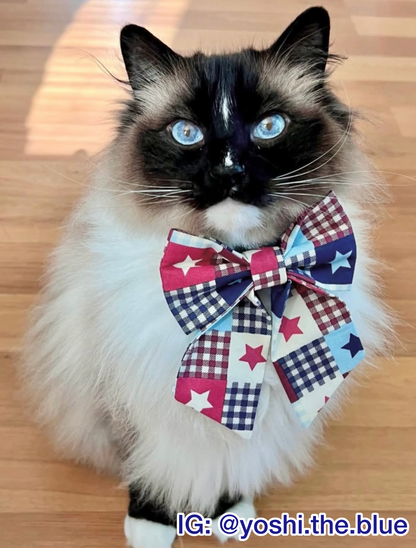Patriotic Stars Pet Bow