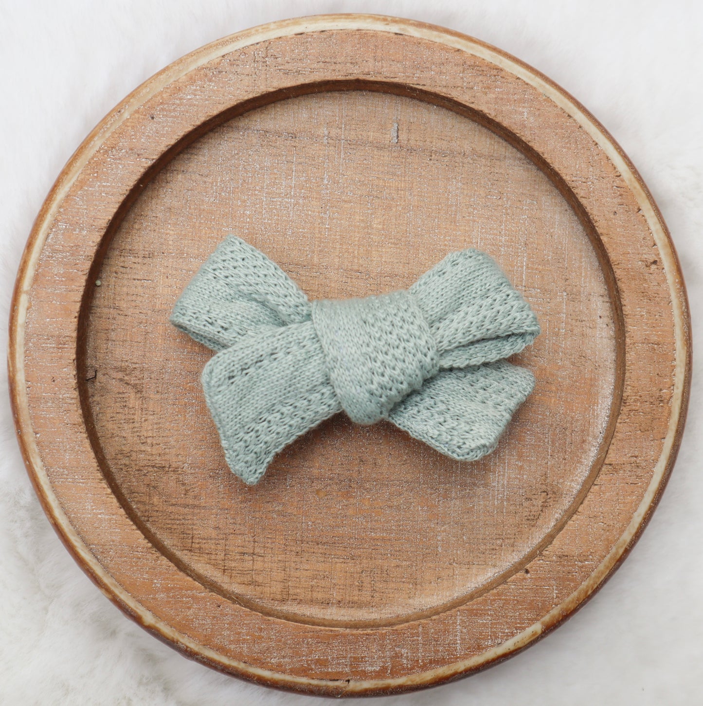 Frosted Spruce Sweater Weather Fur Bow