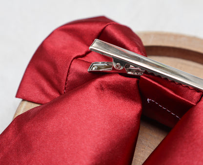 Ruby Satin Hair Bow