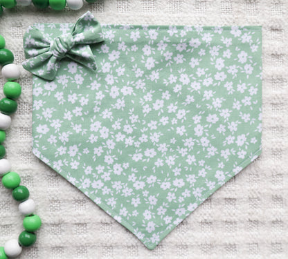 Dainty Green Florals Bandana