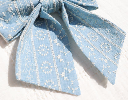 Coastal Blue Hair Bow