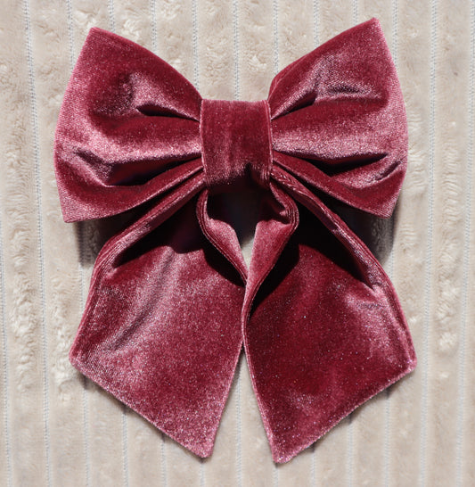 Cranberry Plum Pet Bow