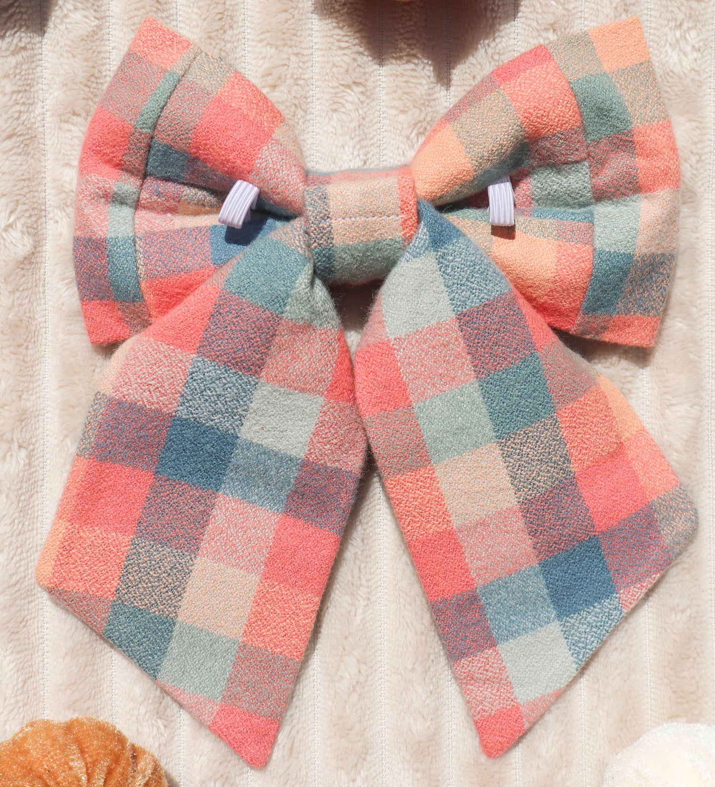 Cozy Campfire Plaid Pet Bow
