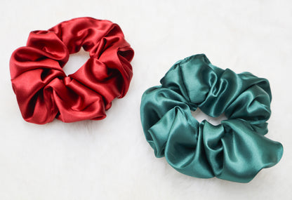 Ruby Satin Hair Scrunchie
