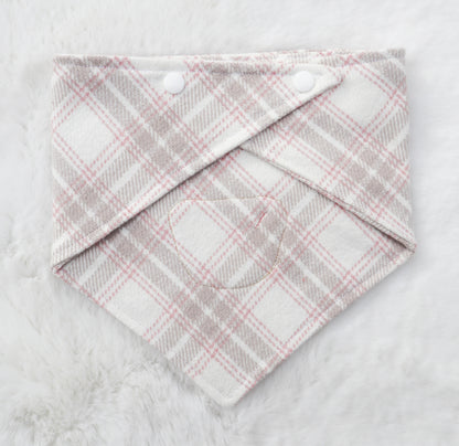 Beary Pink Plaid Bandana