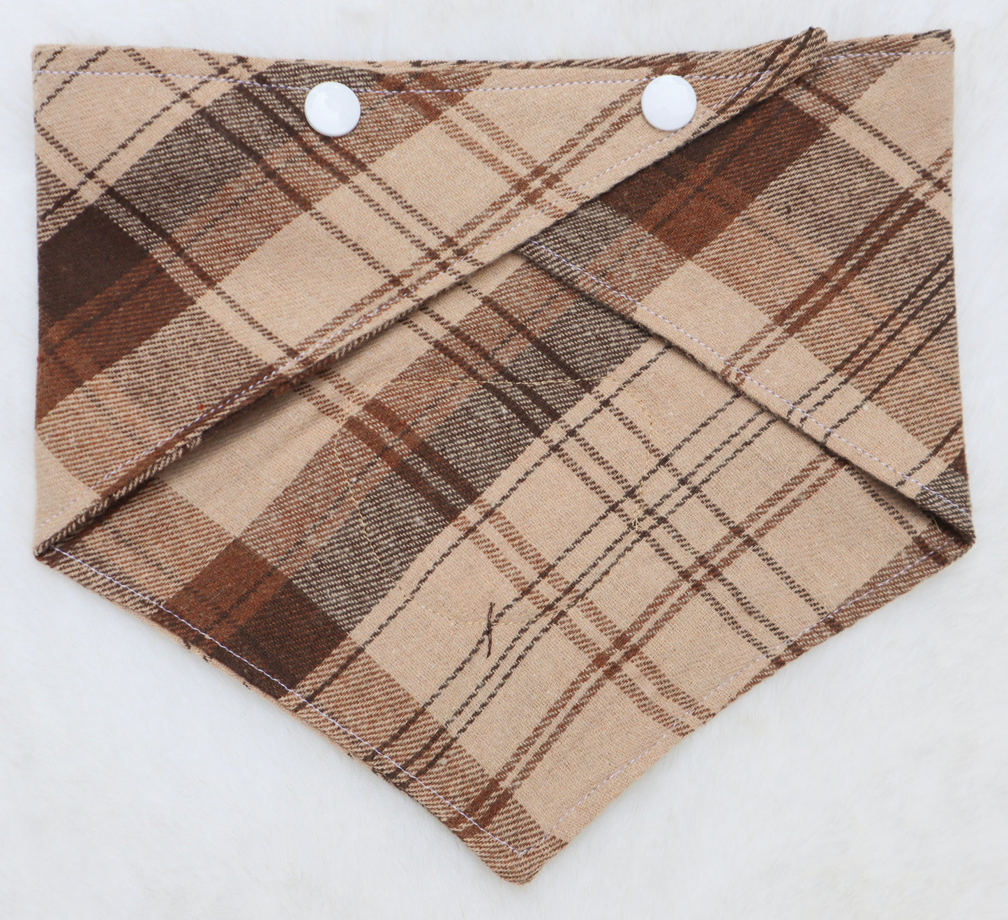 Espresso Plaid Bear Bandana