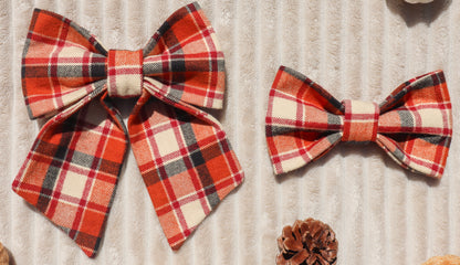 Rustic Plaid Pet Bow
