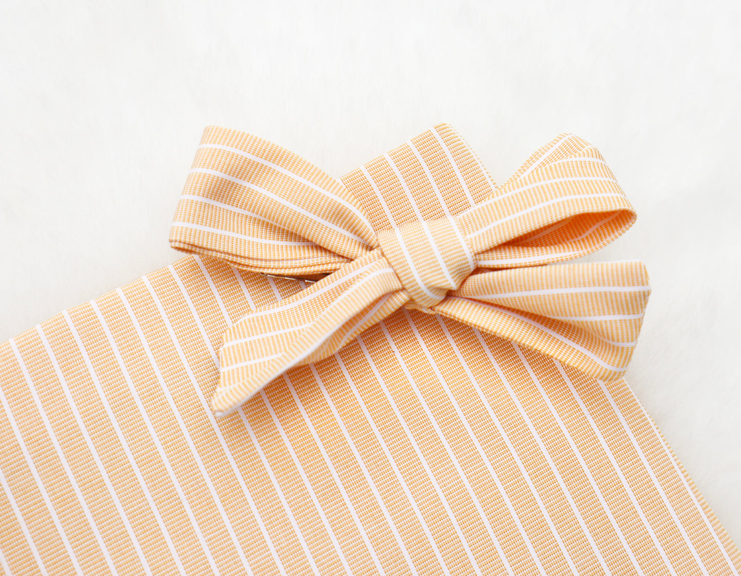 Buttery Cabana Stripes Fur Bow