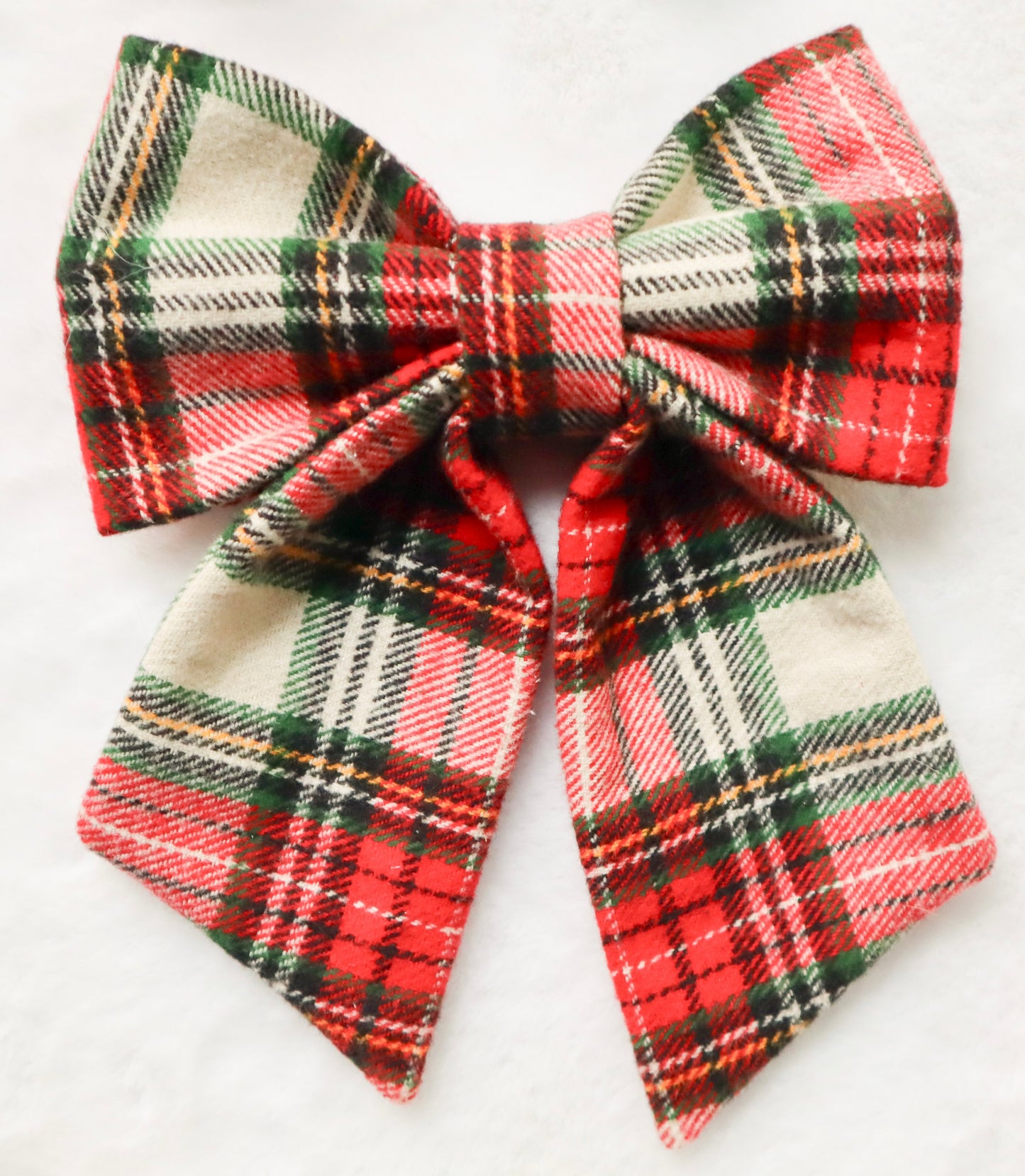 Classic Christmas Plaid Pet Bow