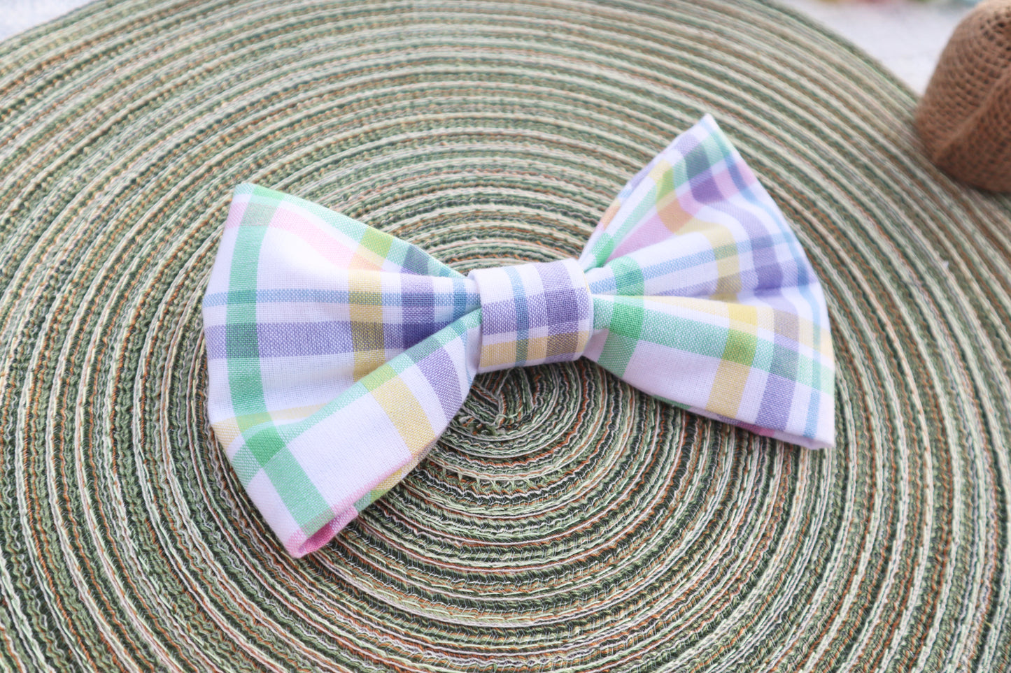 Easter Plaid Pet Bow