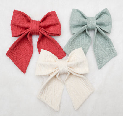 Frosted Spruce Sweater Weather Pet Bow