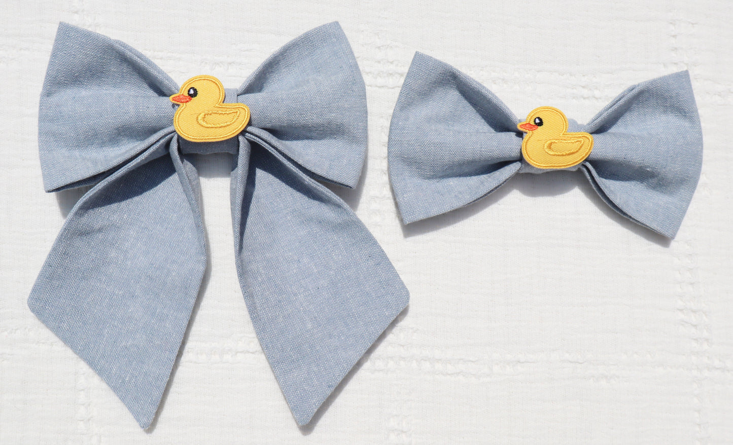 Rubber Ducky Patch Pet Bow