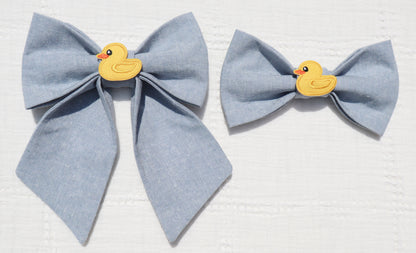 Rubber Ducky Patch Pet Bow