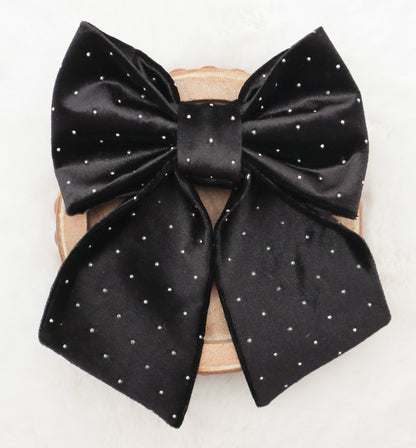 Dazzling Diamond Velvet Hair Bow
