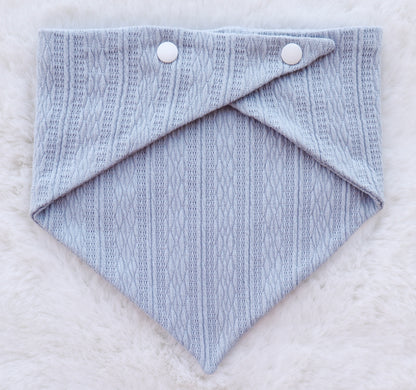 Powder Blue Ribbed Knit Bandana