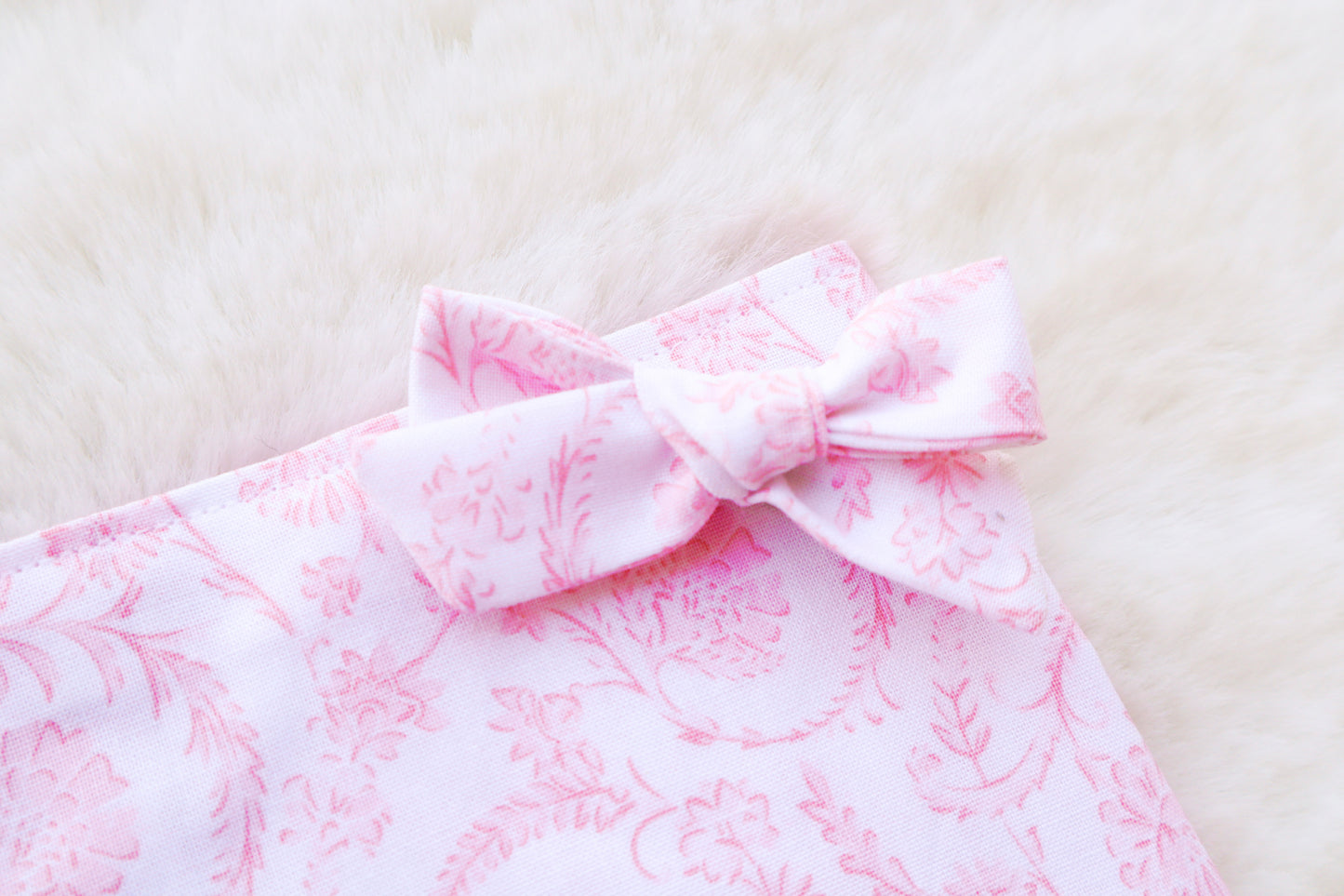 Pink Evelyn Fur Bow
