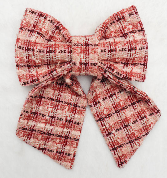Rosewood Tweed Pet Bow