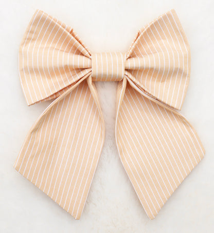 Buttery Cabana Stripes Pet Bow