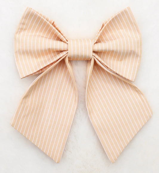Buttery Cabana Stripes Pet Bow