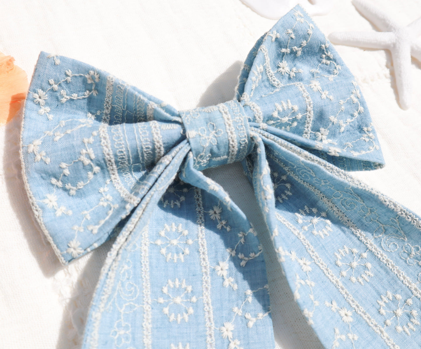 Coastal Blue Hair Bow