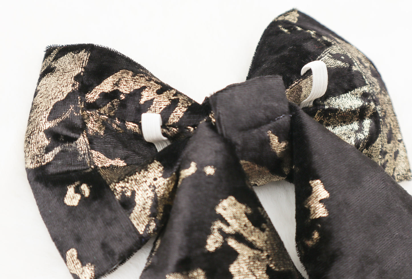 Champagne Splash Velvet Pet Bow