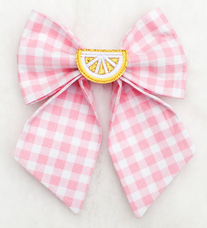 Pink Lemonade Pet Bow