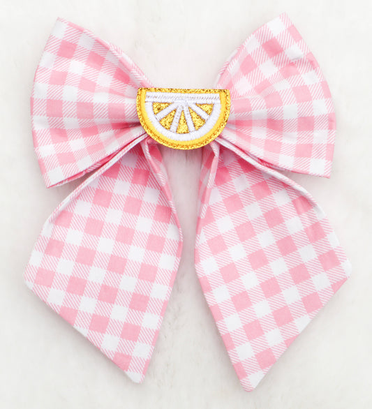 Pink Lemonade Pet Bow