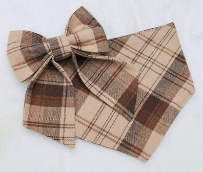 Espresso Plaid Bandana