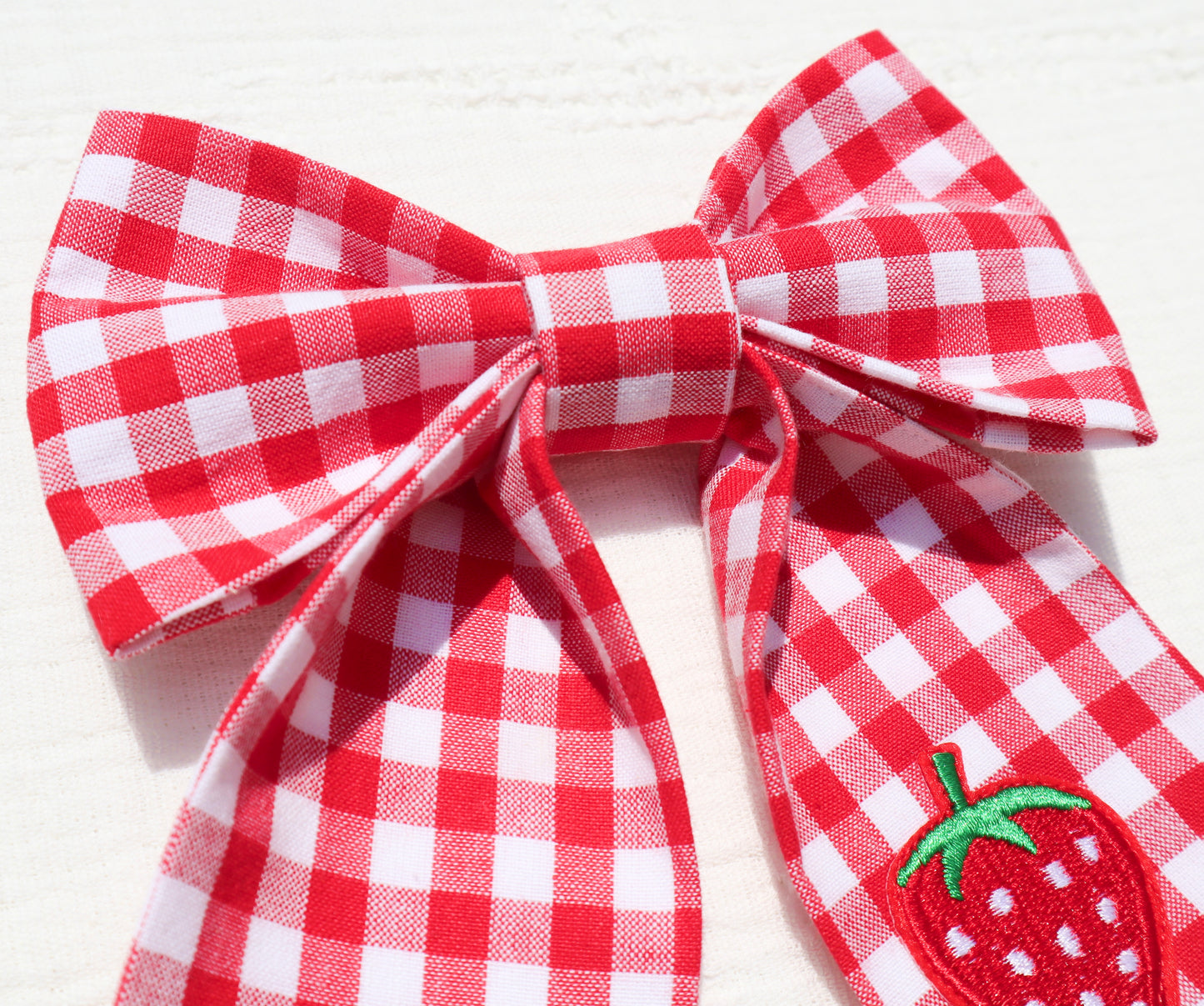 Strawberry Picnic Pet Bow