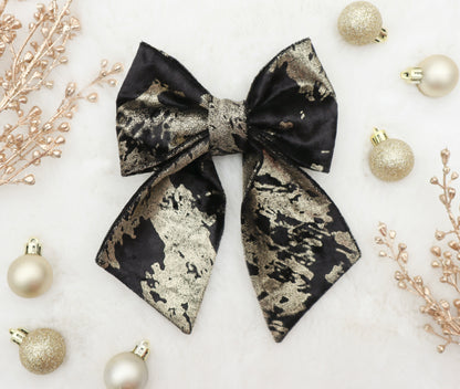Champagne Splash Velvet Pet Bow