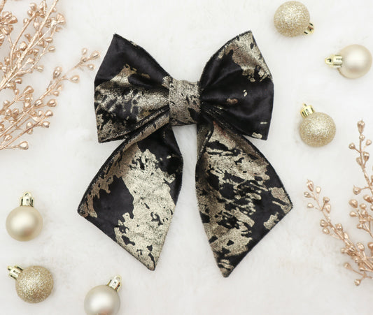 Champagne Splash Velvet Pet Bow