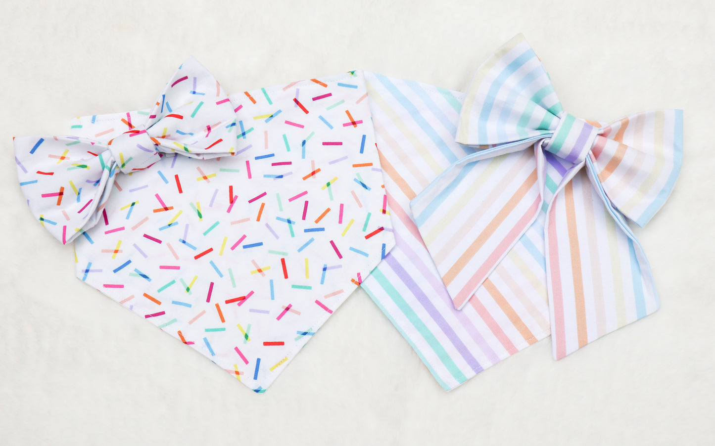 Party Stripes Pet Bow