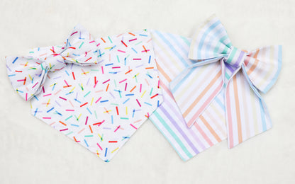 Party Stripes Pet Bow