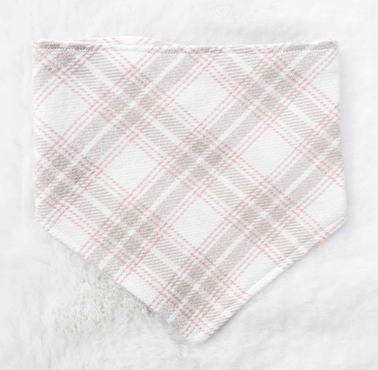 Winter Pink Plaid Bandana