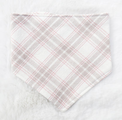 Winter Pink Plaid Bandana