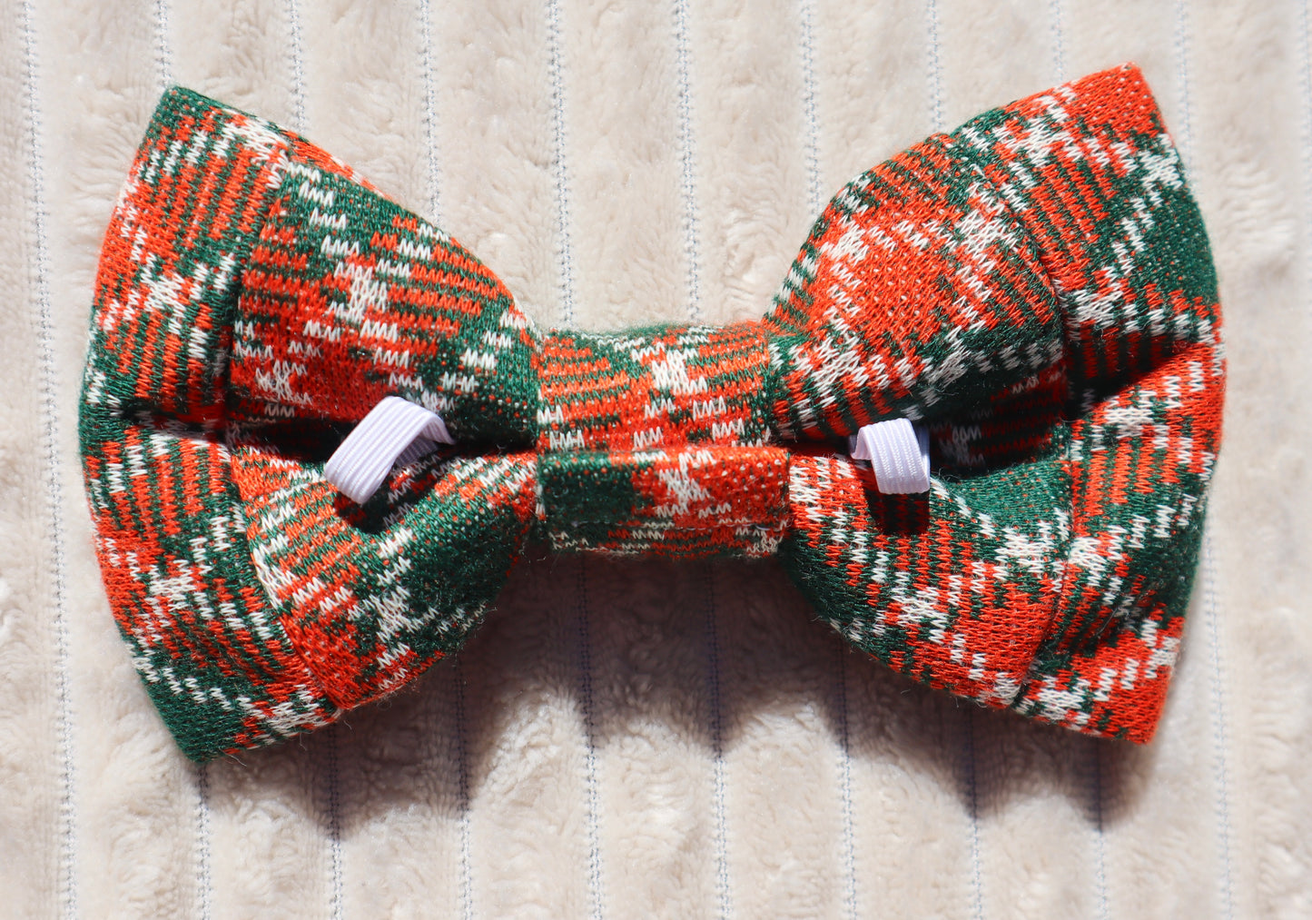 Pumpkin Patch Plaid Pet Bow
