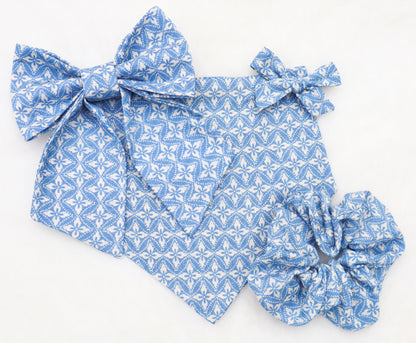 Blue Grotto Fur Bow